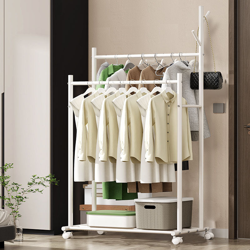 Nordic Hall Stand Stand Hooks and Castors Hall Tree Hanger Sala de dibujo