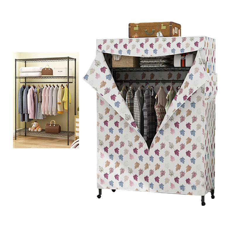 Hedendaagse stijl garderobe metaal verstelbare planken garderobe kast