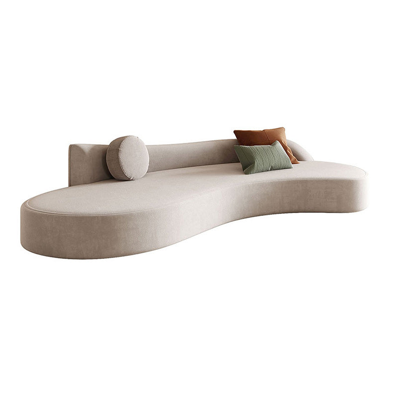 Velvet moderne gebogen bank 39.37 "D armloze bank met 2 kussens