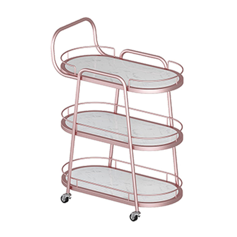 32.28" High Rolling Contemporary Prep Table Metal Prep Table with Open Storage