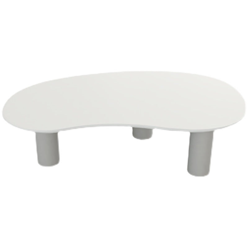 13.78" Tall Contemporary Style Coffee Cocktail Table Wooden 3 Legs Coffee Table White Clearhalo 'Coffee & Accent Tables' 'Coffee Tables' 'coffee_tables' 'furn' 'furn_coffee_tables' 'Furniture' 'Living Room Furniture' 5749191