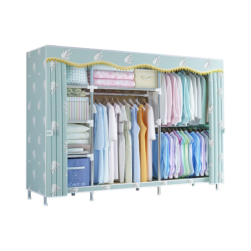 Armario de armario de estilo moderno Armario de dormitorio de metal con estantes