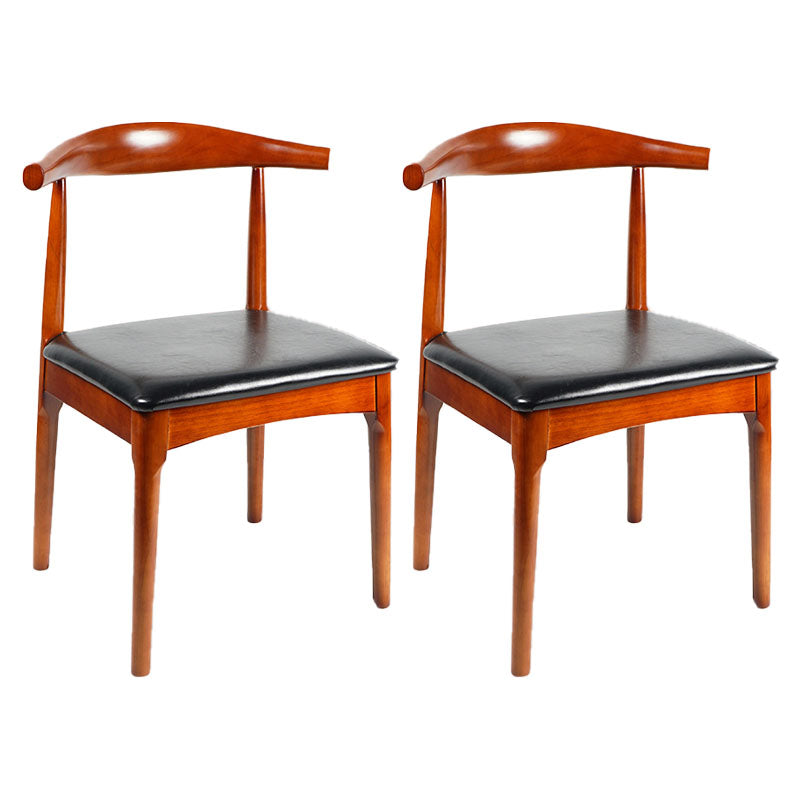 Matte afwerking eetstoel moderne stijl rubberwood open zijstoel