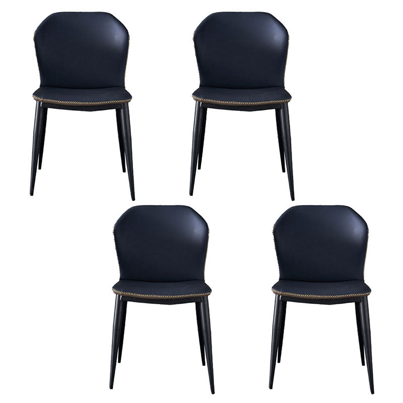 Wingback Parsons stoel stoel industriële stijl faux lederen eetkamerstoelen voor keuken