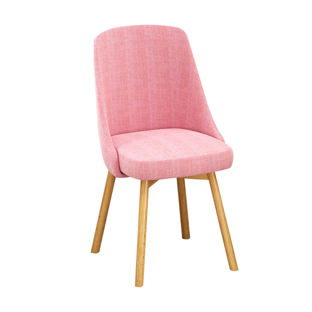 Solid Back Chair Industrial Wood Dining Kitchen Room Side Chair Pink 1 Piece Clearhalo 'Dining Chairs' 'Dining Tables & Seating' 'dining_chair' 'furn' 'furn_dining_chair' 'Furniture' 'Kitchen & Dining Furniture' 5752513