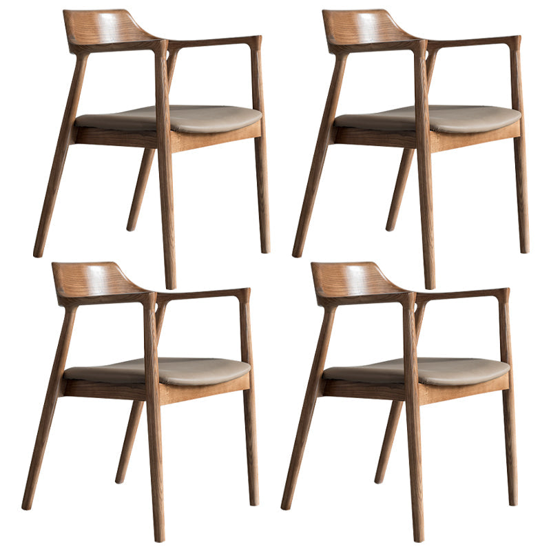 Silla de comedor de silla trasera de estilo tradicional con patas de madera para cocina