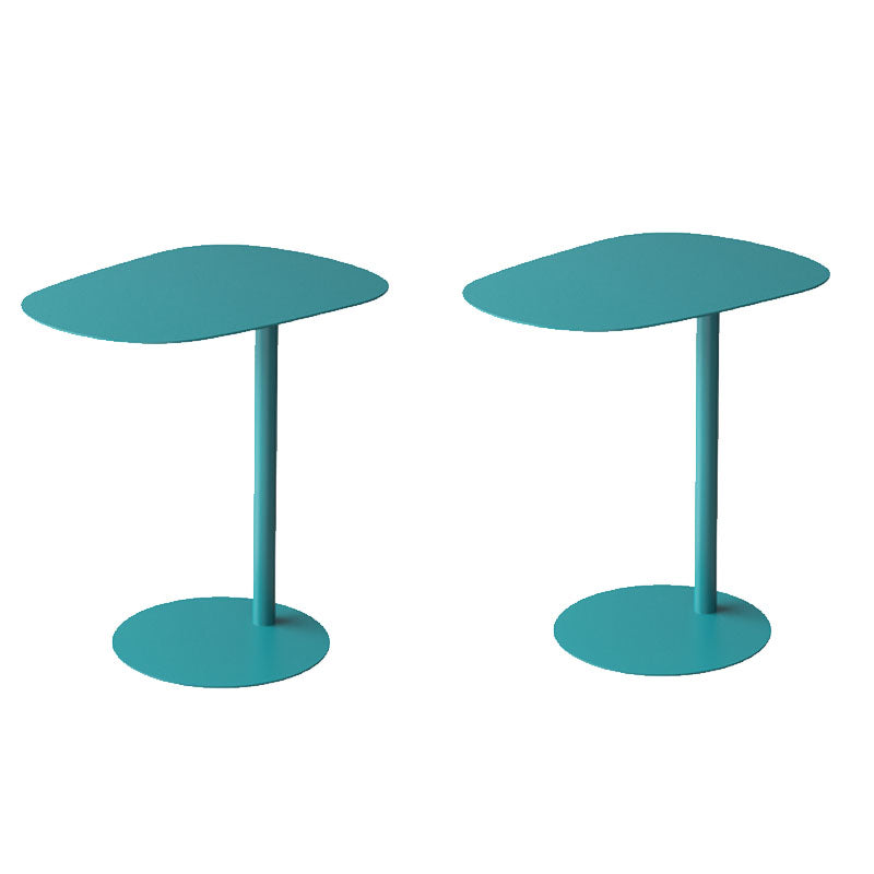 Pedestal Iron Side End Table Mid-Century Rectangular Side Table Dark Green 2 Clearhalo 'Coffee & Accent Tables' 'End & Side Tables' 'end_side_tables' 'furn' 'furn_end_side_tables' 'Furniture' 'Living Room Furniture' 5754437
