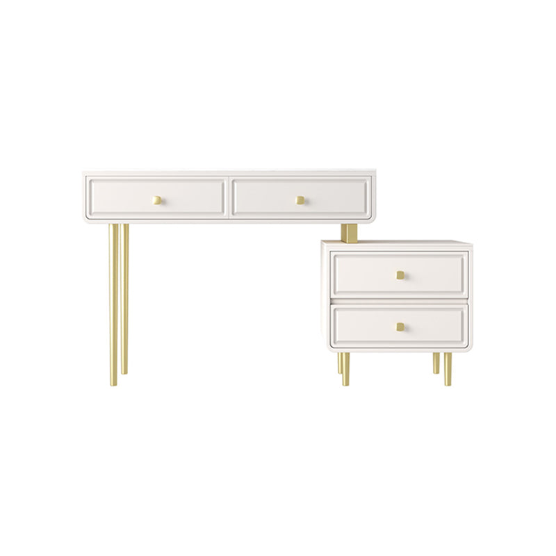 30.7" High 4 Drawers Makeup Vanity Desk Wood and Metal Vanity