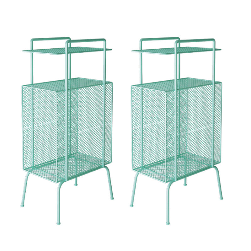 Metalen glamour bed nachtkastje open opbergpoten inbegrepen nachttafel planken