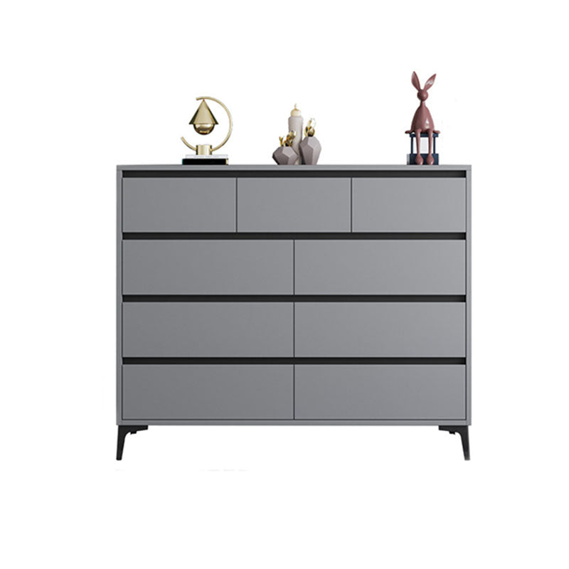 Modern Gray Storage Chest Soft-Close Drawers Wood Dresser for Bedroom