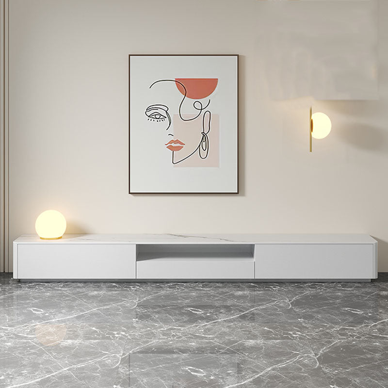 Console televisiva contemporanea MEDIA TV in legno bianco per soggiorno