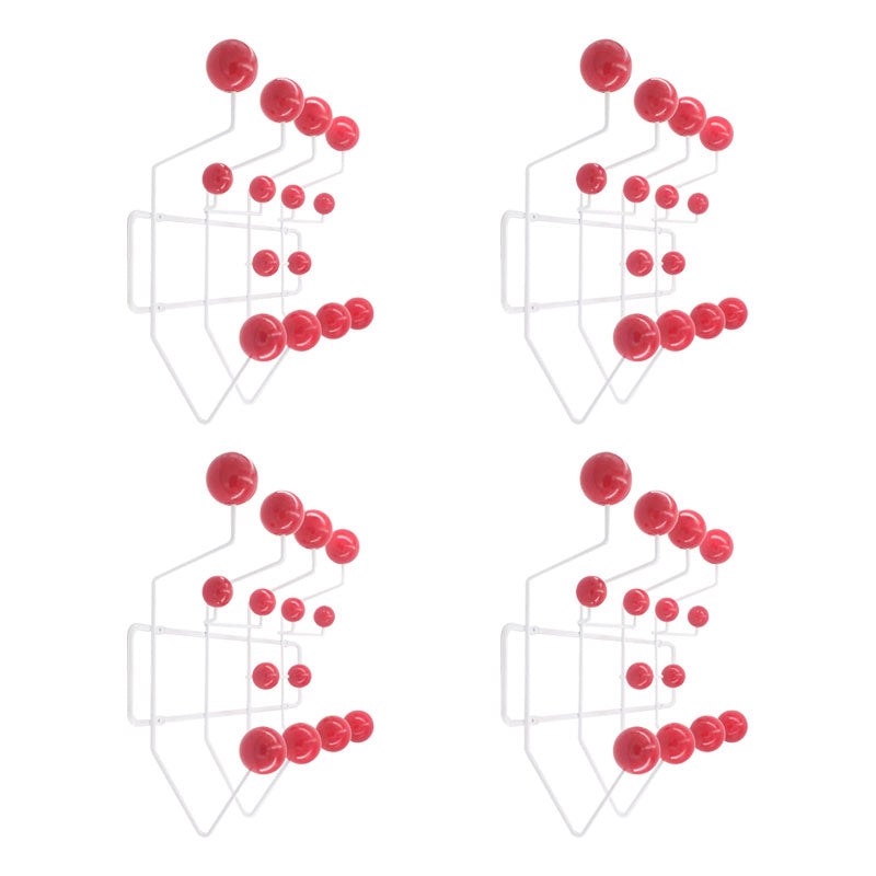 Ganci industriali senza punzonatura metallico montato a parete con decorazione a sfera in legno