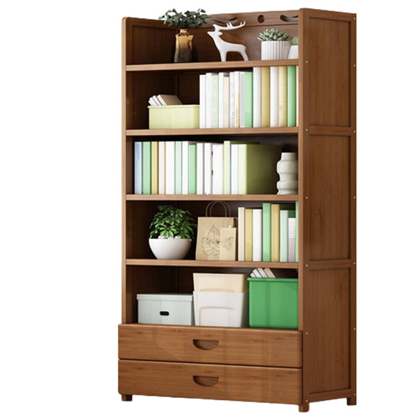 9.9" W Modern Bookcase Matte Finish Closed Back Bookshelf for Study Room 35.4"L x 9.8"W x 66.9"H Wood Clearhalo 'Bookcases' 'furn' 'furn_bookcases' 'Furniture' 'Office Furniture' 5759922