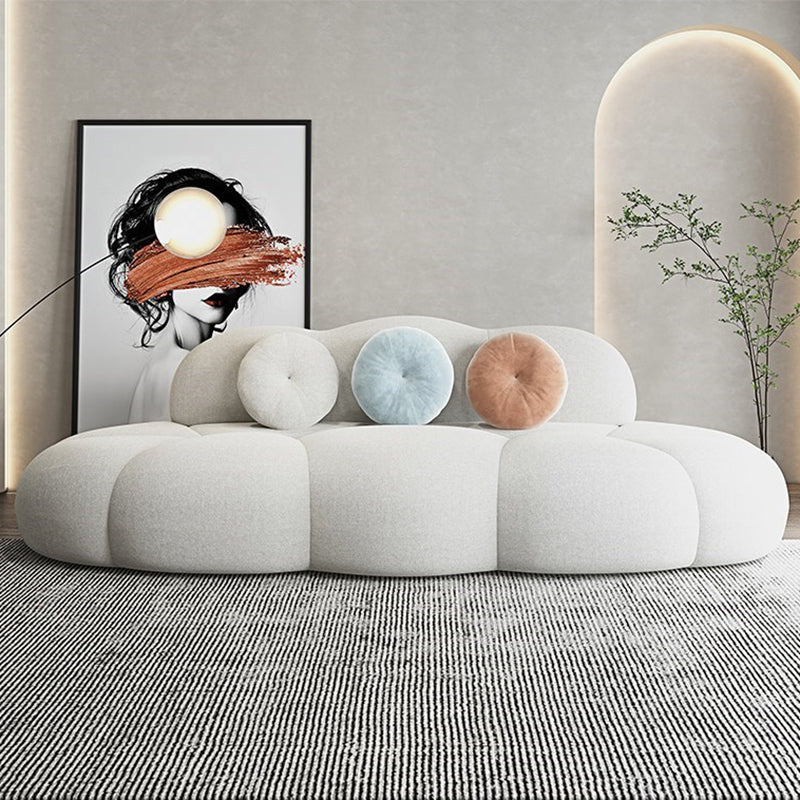 Canapé canapé incurvé sans bras contemporain avec dos serré pour le salon