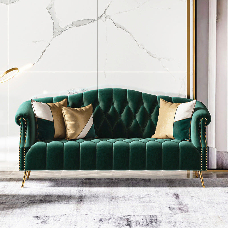 Velvet bank hedendaagse opgerolde armbank 37,40 "Hoog voor appartement