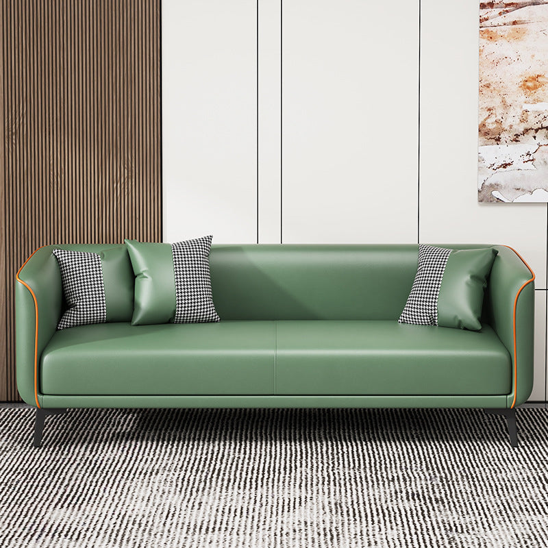 Tuxedo Arm Standard Sofa 25,98 "H Moderne Stil Single Kissen Faux Ledersofa