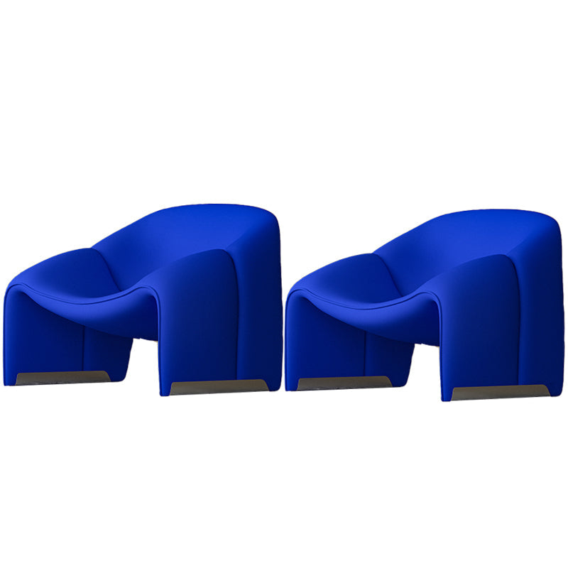 Mid-Century Modern Fixed Back Accent Chair Armless Accent Room Chair for Living Room