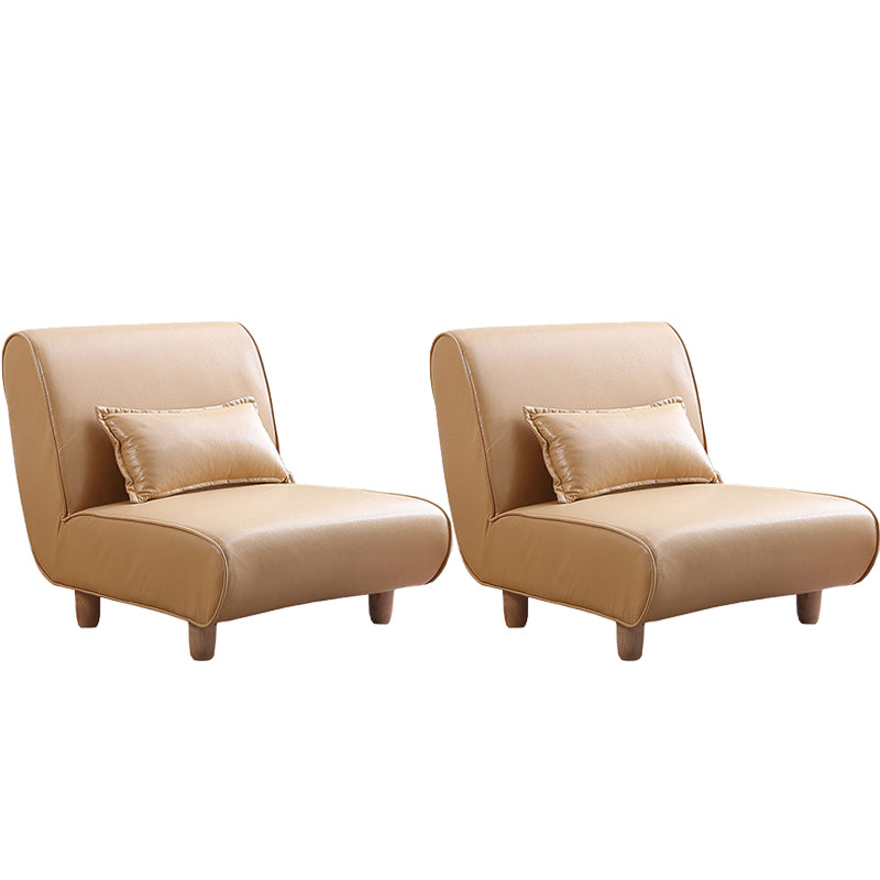 24.4 "brede faux lederen vaste rug spons armloze slipper stoel