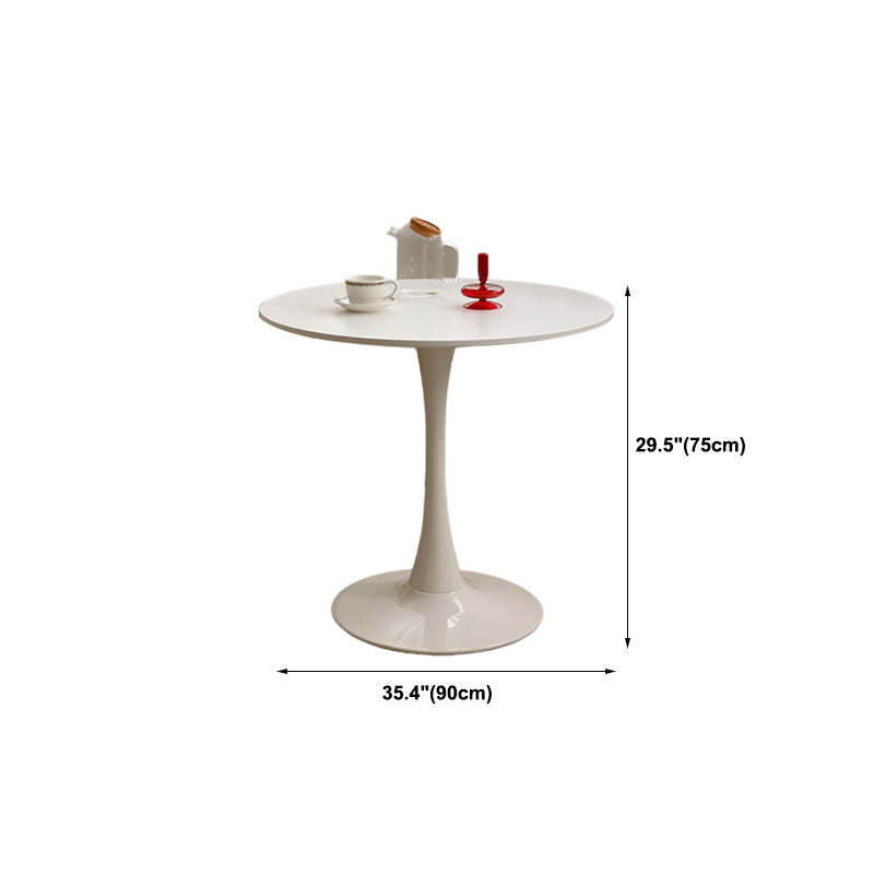 Modern Pedestal Wooden Coffee Table Set Round Top Shape Cocktail Table for Home