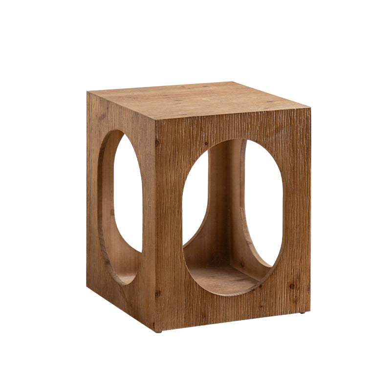 Mesa de café de madera de pedestal moderna mesa de cóctel de forma rectangular rectangular