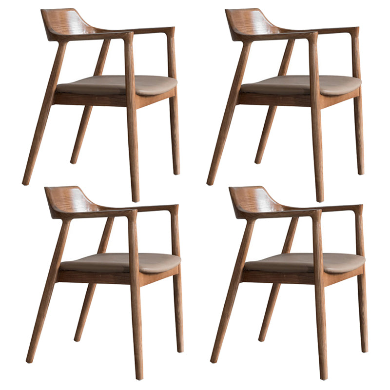 Silla de comedor tradicional de silla trasera con patas de madera para cocina