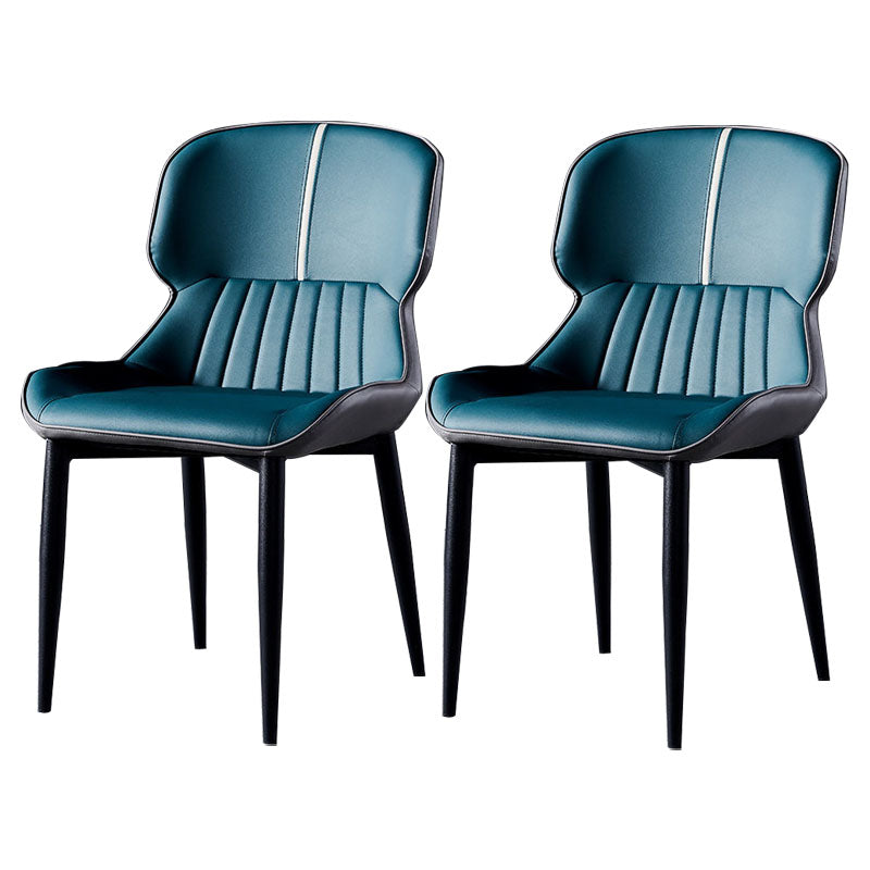 Silla de brazo de silla de comedor contemporánea con patas de metal para cocina