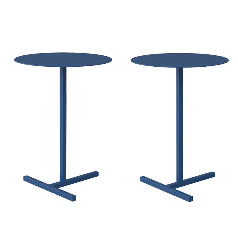 Mid-Century Round Side End Table Pedestal End Table for Living Room Blue 2 Clearhalo 'Coffee & Accent Tables' 'End & Side Tables' 'end_side_tables' 'furn' 'furn_end_side_tables' 'Furniture' 'Living Room Furniture' 5769347