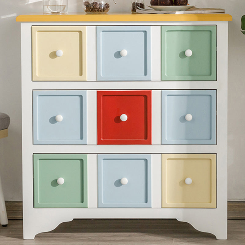 Tireurs 3/4 contemporains coffre en bois, poitrine d'accent rectangle