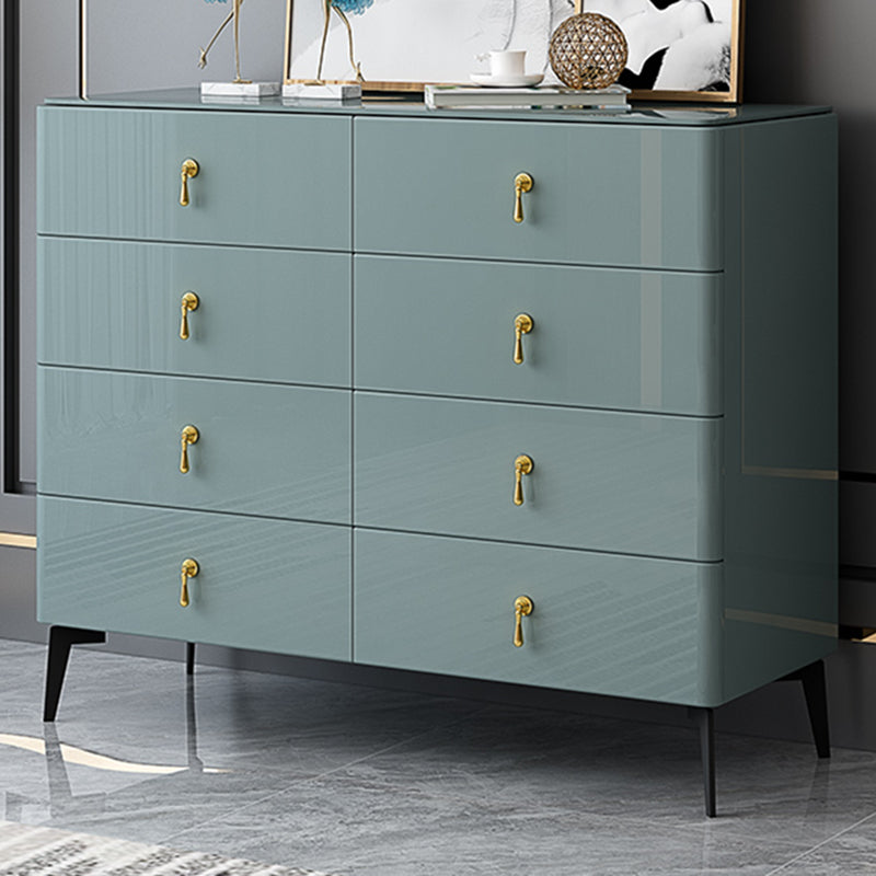 Contemporary 34.65'"/41.73" Tall Wooden Chest, Rectangle Accent Chest with Drawers 47"L x 16"W x 35"H Green Clearhalo 'Cabinets & Chests' 'cabinets_chests' 'furn' 'furn_cabinets_chests' 'Furniture' 'Living Room Furniture' 5769527