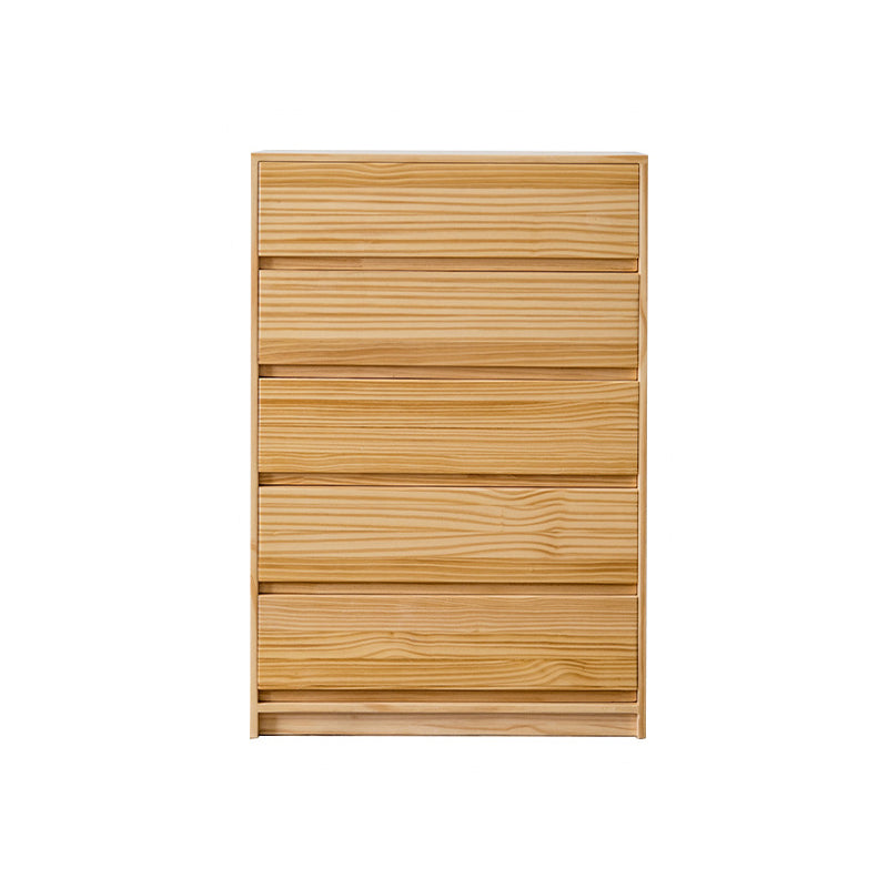 Rectangle Pine Accent Chest with Drawers Modern Chest 27.56" L