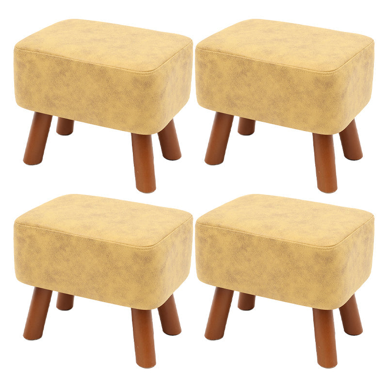 Contemporary Standard Stain Resistant Pure Color Leather Indoor Standard