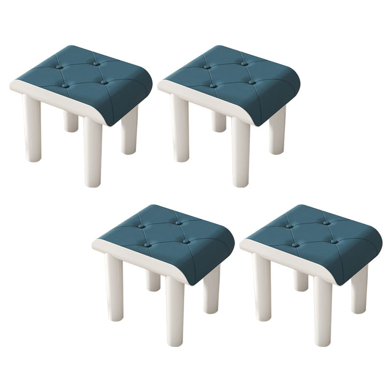 Marco acrílico de cuero sintético otomano contemporáneo rectángulo mechón otomano