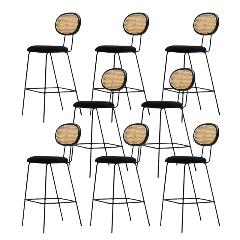 Canna da bar imbottita industriale Rattan Weave Lomballo sgabello da bar