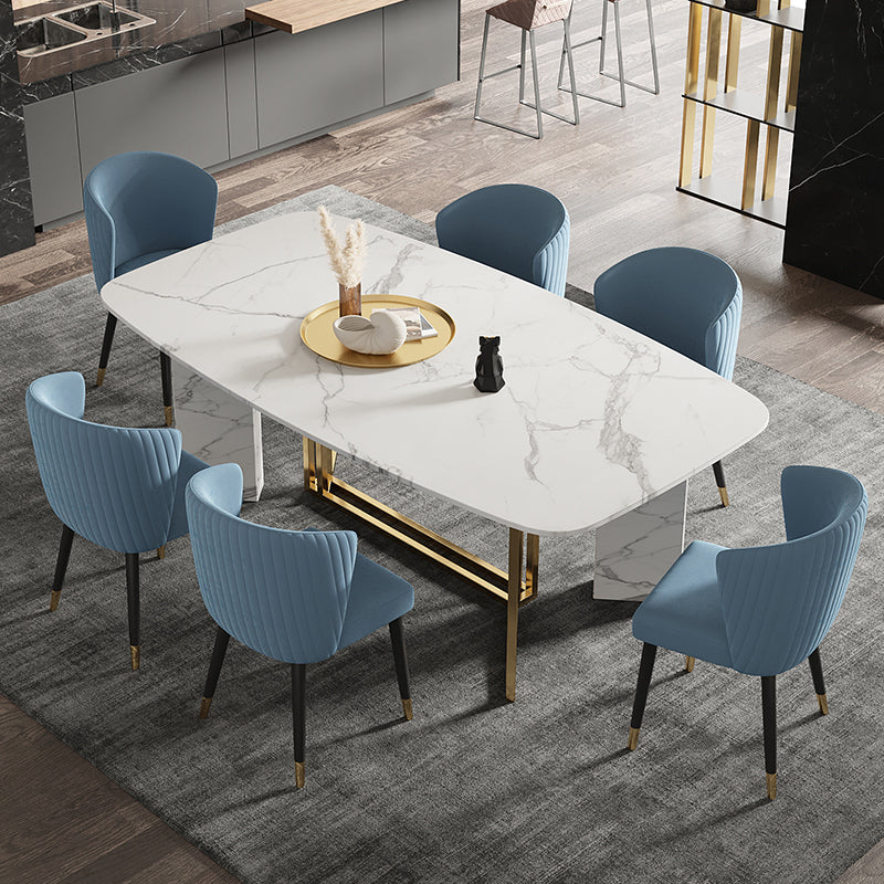 Nordic Glam Sintered Stone Table Set 1/4/5/7 Pieces Dining Set