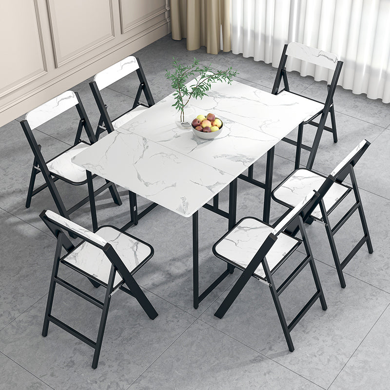 Juego de comedor de madera 1/2/3/5/7 PCS Table de comedor plegable y sillas