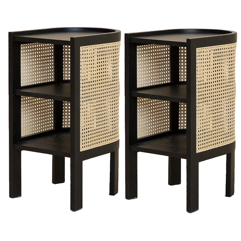 Pièce de nuit en bois massif en chêne étagères d'armoire de couches de rangement ouverte 24,4 "H