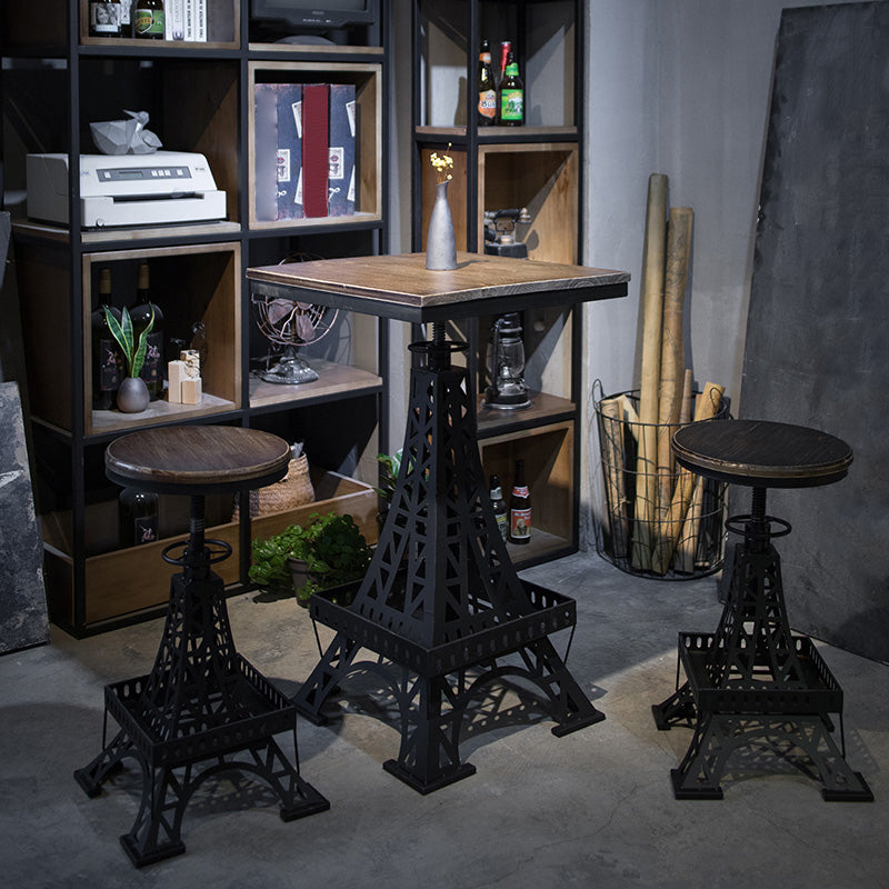 Industrial Wood Bar Tisch Set 1/2/3 Stücke Metallzähler für den Heimgebrauch