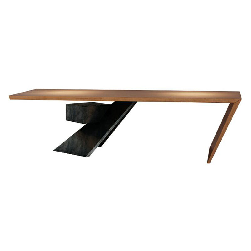 30"H Contemporary Writing Desk Rectangular Solid Wood Office Desk 78.7"L x 31.5"W x 29.5"H Clearhalo 'furn' 'furn_office_desk' 'Furniture' 'Office Desks' 'Office Furniture' 'office_desk' 5781956