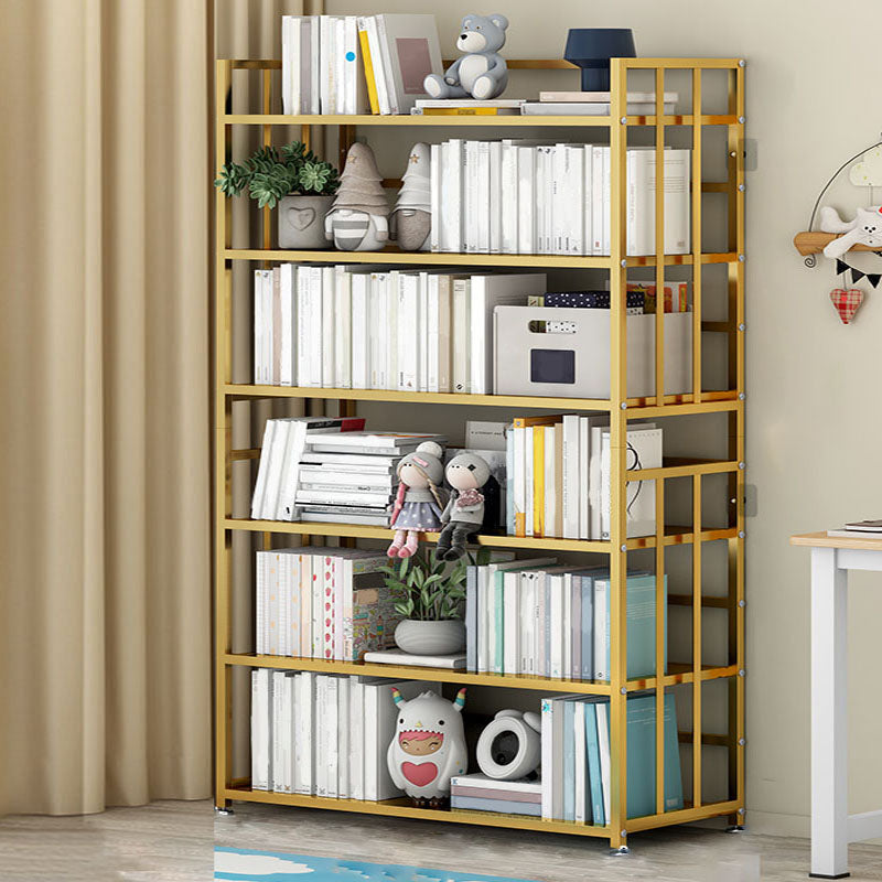 Modern Metal Bookshelf Home Office Standard Bookcase with Shelves