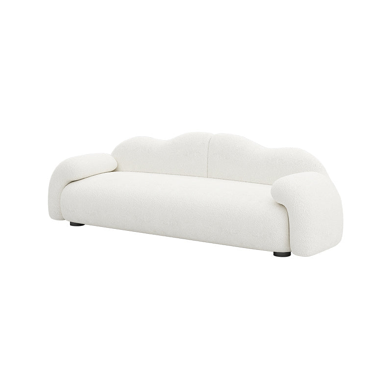 32.38" D Wool Sofa Modernism Pillow Top Arm Seating in White 94.5"L x 32.3"W x 27.6"H Clearhalo 'furn' 'furn_sofas' 'Furniture' 'Living Room Furniture' 'Sofa' 'sofas' 5784596