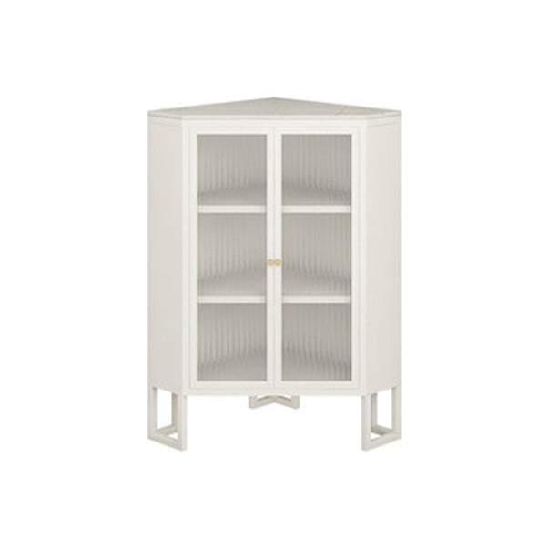 35.5 "H Modern Stone Buffet aparador 2 Puertas de vidrio Servidor de buffet de comedor