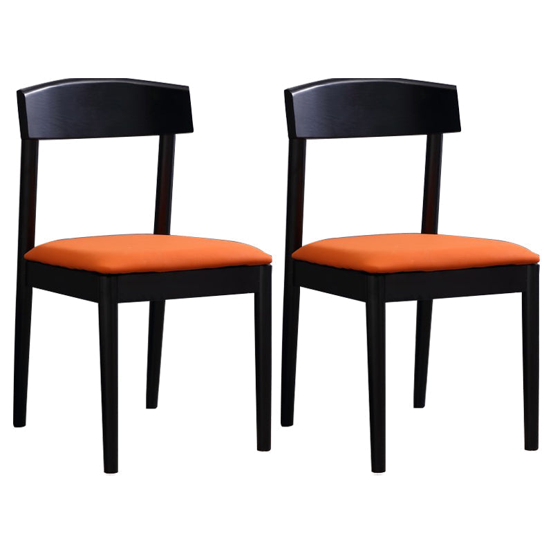 Industrial Oak Open Side Chair Matte Finish Wood Dining Chair