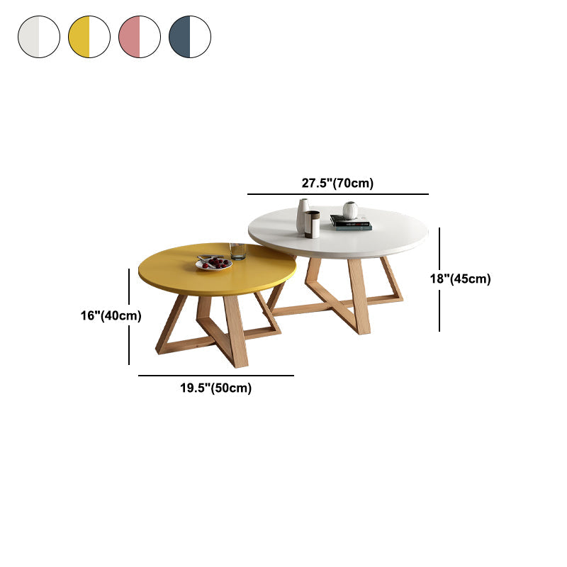 Nordic Style Cocktail Table Multi-color Selection Solid Wood Material Round Coffee Table Clearhalo 'Coffee & Accent Tables' 'Coffee Tables' 'coffee_tables' 'furn' 'furn_coffee_tables' 'Furniture' 'furniture_coffee_tables' 'Living Room Furniture' 5786550