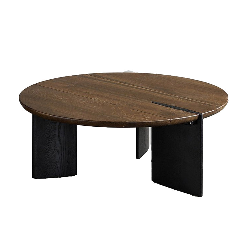 Tavolino in stile contemporaneo tavolo da cocktail rotondo in legno massiccio