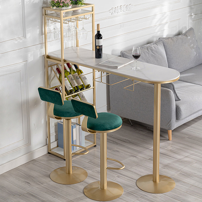 Tavolo da bar a forma irregolare in pietra sinterizzato tavolo da bar lussuoso con doppio piedistallo