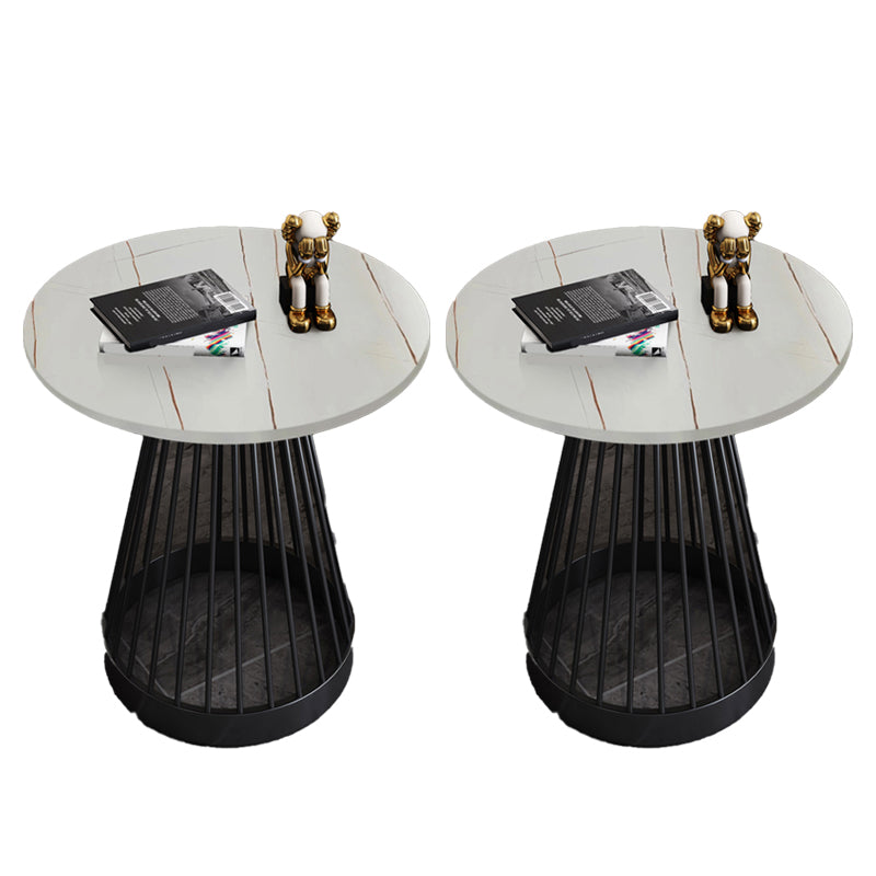 Tavolo laterale moderno in cornice in ardesia rotondo del divano tavolo per soggiorno