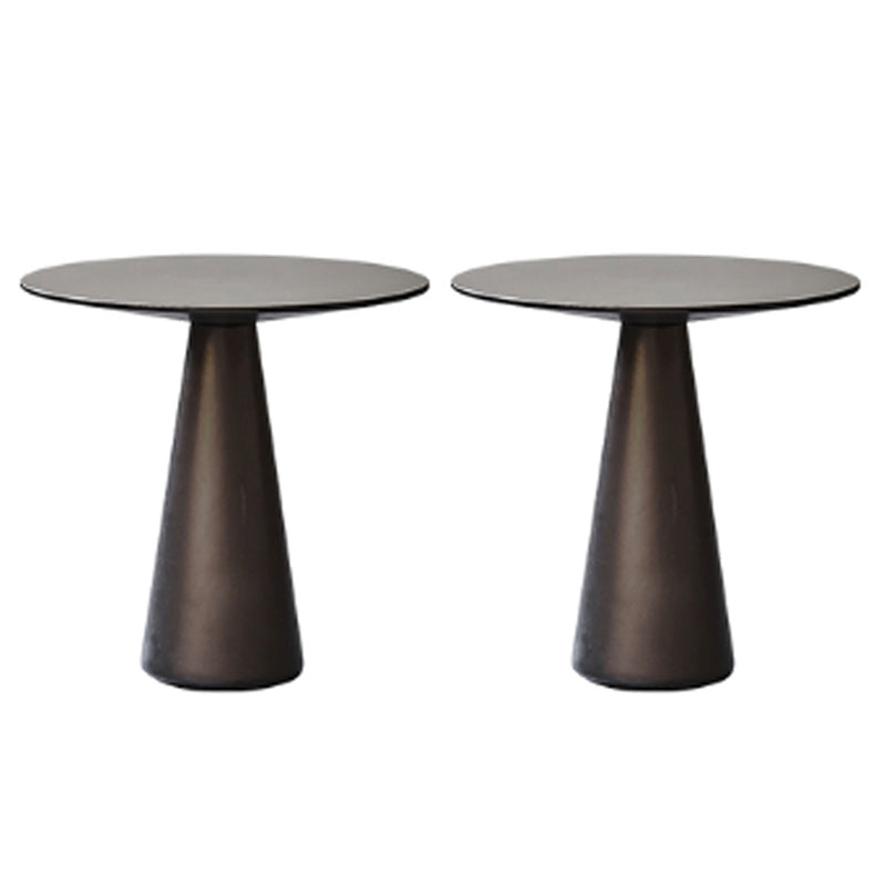 Table de métal de base de piédestal rond