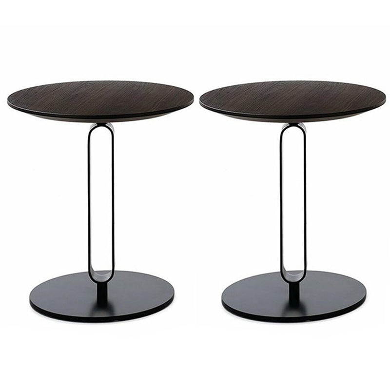 Design di base di base di piedistallo rotondo tavolo in legno solido tavolino in stile nordico