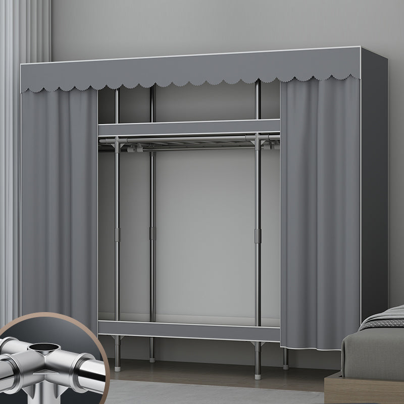 Armadio di guardaroba in stile moderno in metallo a 2-teir armadio per camera da letto