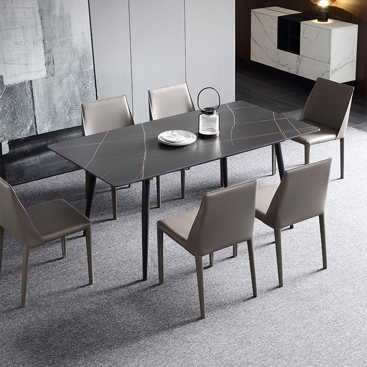 Black Stone 1/4/5/7 pezzi Dinette Set rettangolo moderno tavolo da pranzo interno